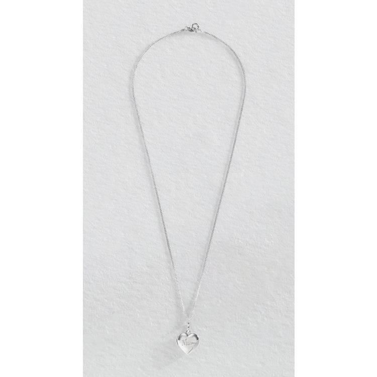 Revere silver heart-shaped locket with fairy charm 18 inch chain (British brand)