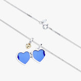 Revere silver heart-shaped locket with fairy charm 18 inch chain (British brand)