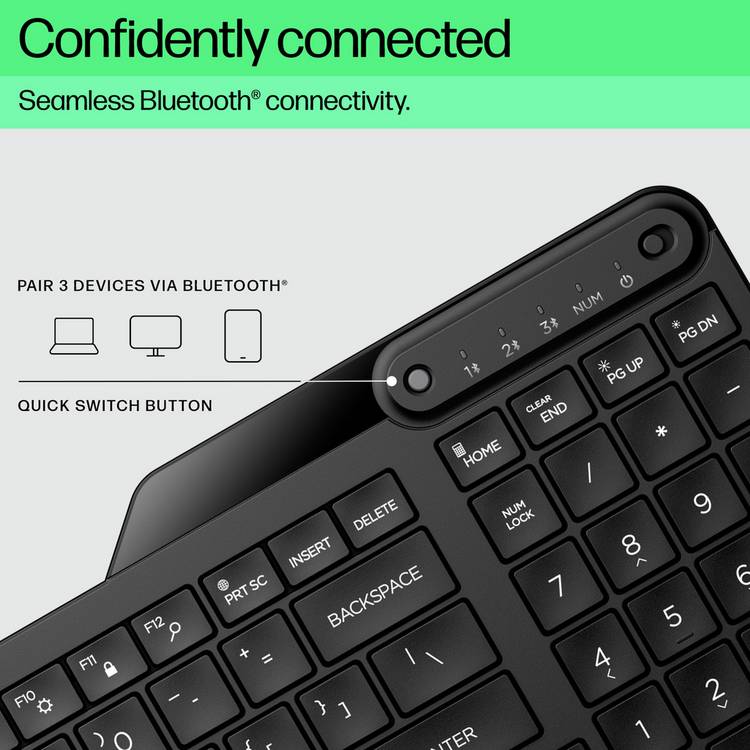 HP 460 wireless bluetooth keyboard black - British product