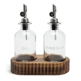 Habitat 0.5L glass oil pourer set of 2 with stand, imported from the UK