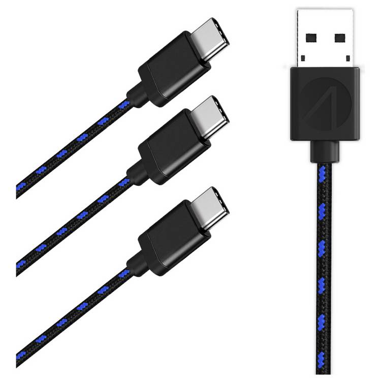 Stealth PS5 play and charge cables triple pack - British product