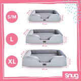 Snug large grey orthopedic pet bed (British brand)