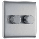 Argos BG Electrical Nexus Metal Double Dimmer Switch Stainless Steel 2 Gang 2 Way- Buy online at McGrocer
