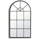 Habitat black arch window wall mirror 70x40cm, UK version