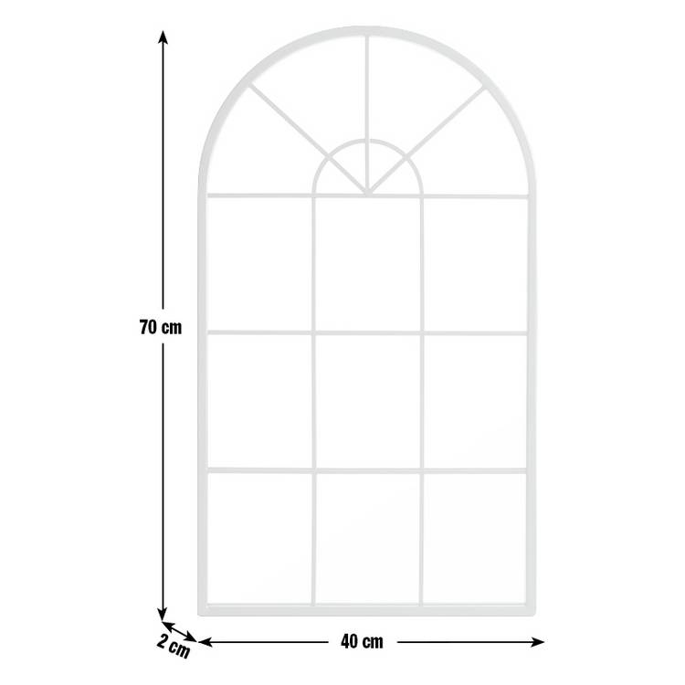 Habitat black arch window wall mirror 70x40cm, UK version