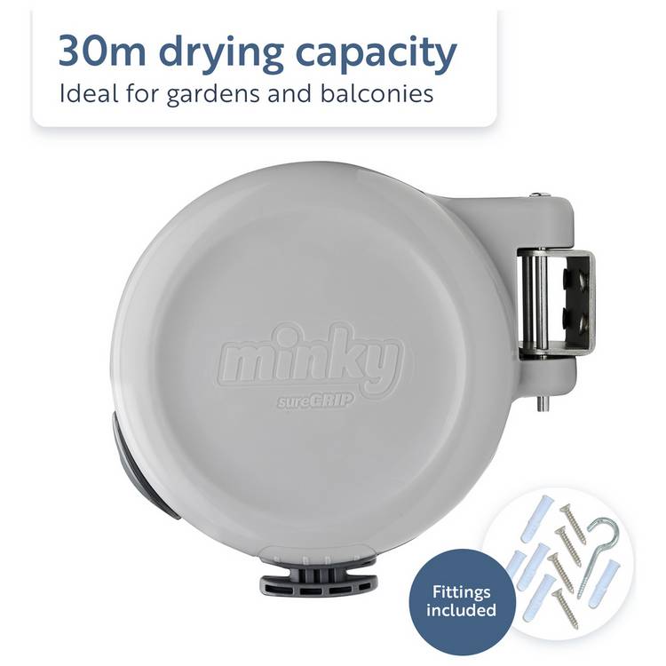 Minky 30m retractable outdoor washing line, imported from the UK