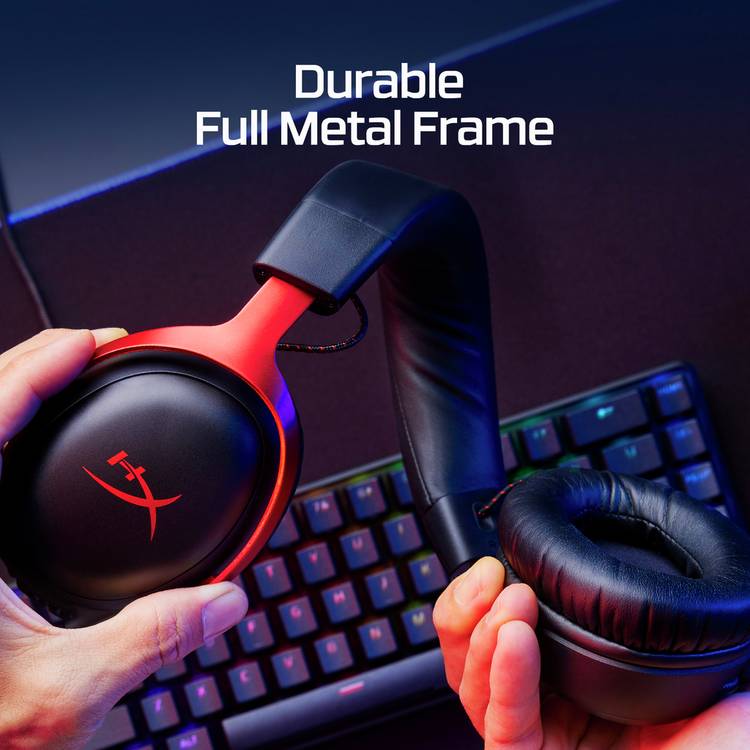 HyperX Cloud III wired gaming headset black red - British product