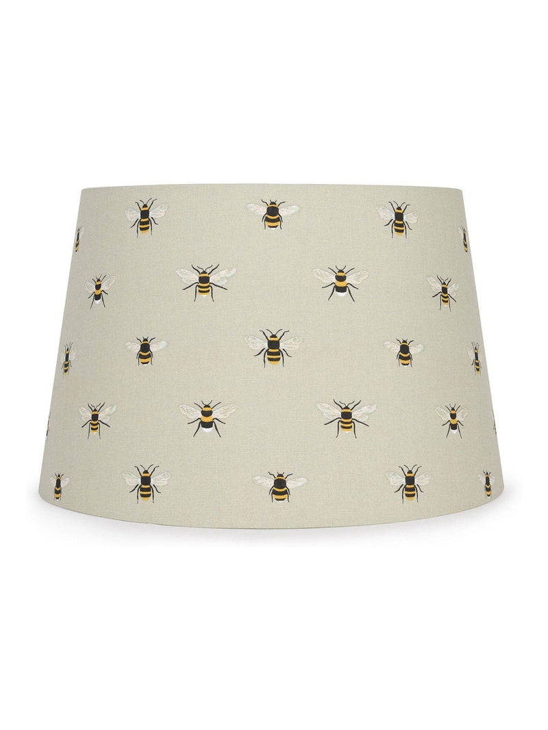 Sophie Allport pale green Bees cotton lampshade 35cm, imported from the UK