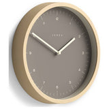 Jones Clocks Bankside wall clock in latte finish (British brand)