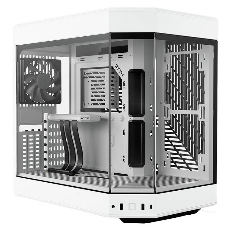 Hyte Y60 white mid tower computer case, imported from the UK