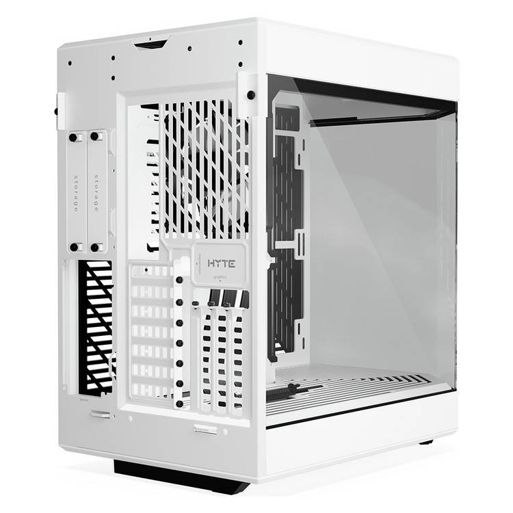 Hyte Y60 white mid tower computer case, imported from the UK