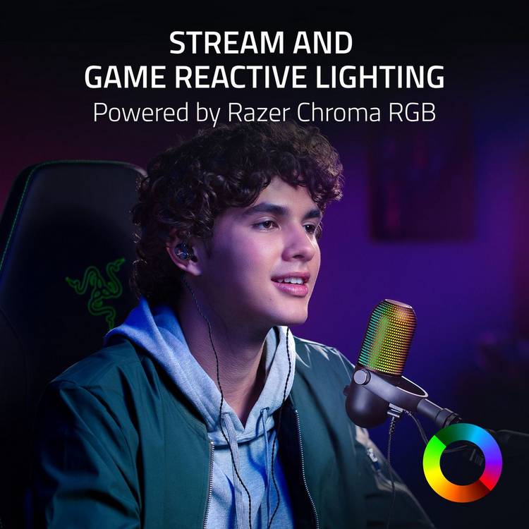 Razer Seiren V3 Chroma USB microphone black (British brand)