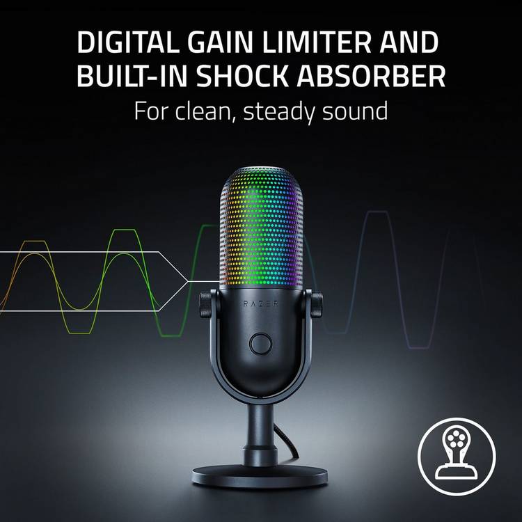 Razer Seiren V3 Chroma USB microphone black (British brand)