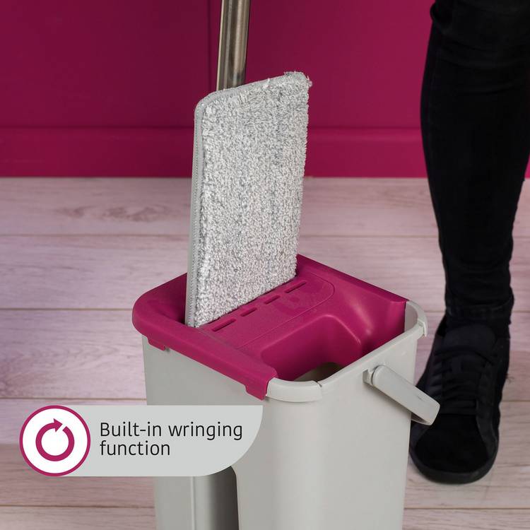 Kleeneze flat head mop and bucket set 2.6 litre - British product