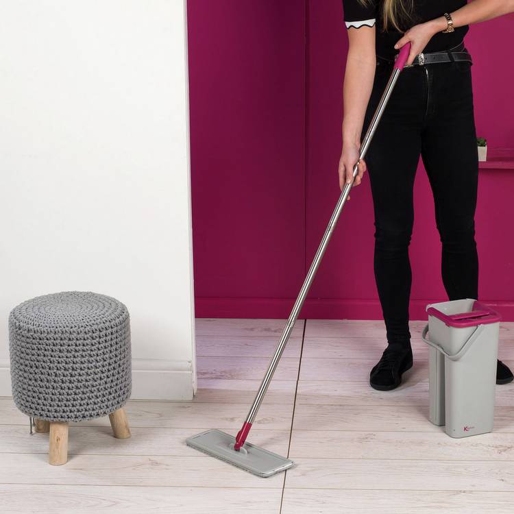 Kleeneze flat head mop and bucket set 2.6 litre - British product