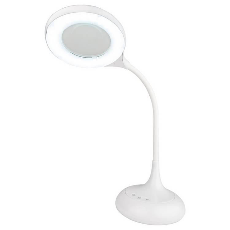 Xtralite white LED magnifier desk lamp, imported from the UK