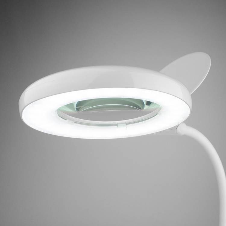 Xtralite white LED magnifier desk lamp, imported from the UK