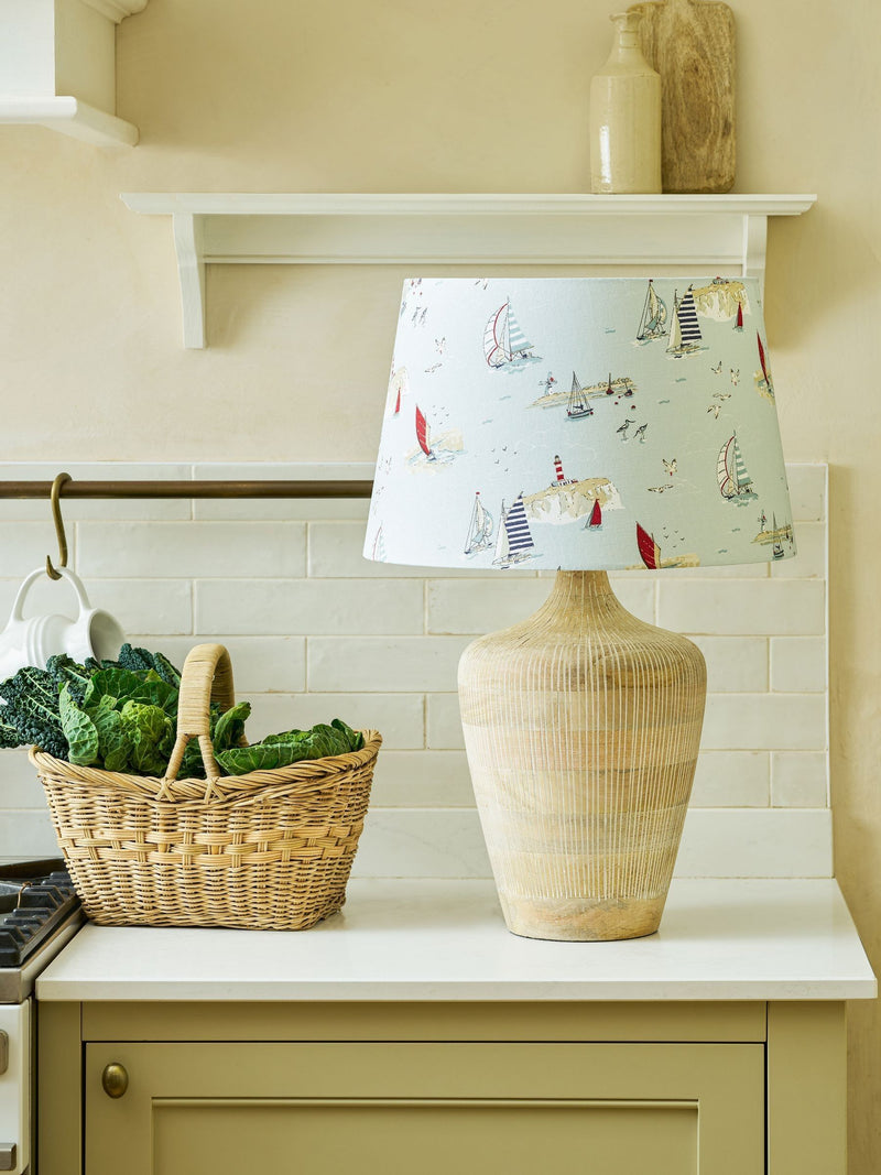 Sophie Allport coastal boats blue lampshade 35cm, imported from the UK