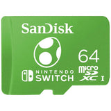 SanDisk 64GB microSDXC memory card for Nintendo Switch, imported from the UK