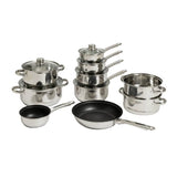 Argos Home 9 piece stainless steel pan set, UK version
