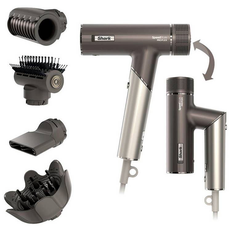 Shark SpeedStyle Pro FLEX hair dryer silver, UK version
