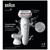 Braun Silk-epil 9 wet dry cordless epilator (British brand)