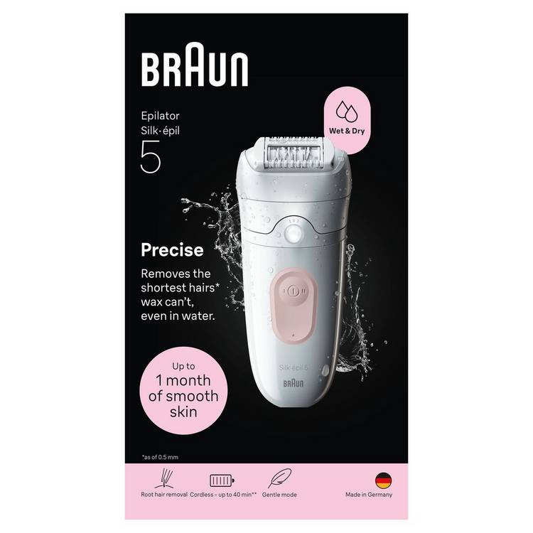 Braun Silk-epil 5 cordless wet and dry epilator - British product