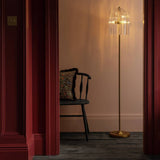 Argos Habitat x Morris & Co. Glass & Brass Cloche Floor Lamp, H155cm- Buy online at McGrocer