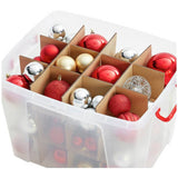 Strata bauble storage box with dividers 40L - British product
