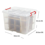 Strata bauble storage box with dividers 40L - British product