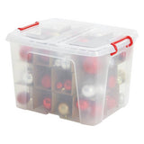 Strata bauble storage box with dividers 40L - British product