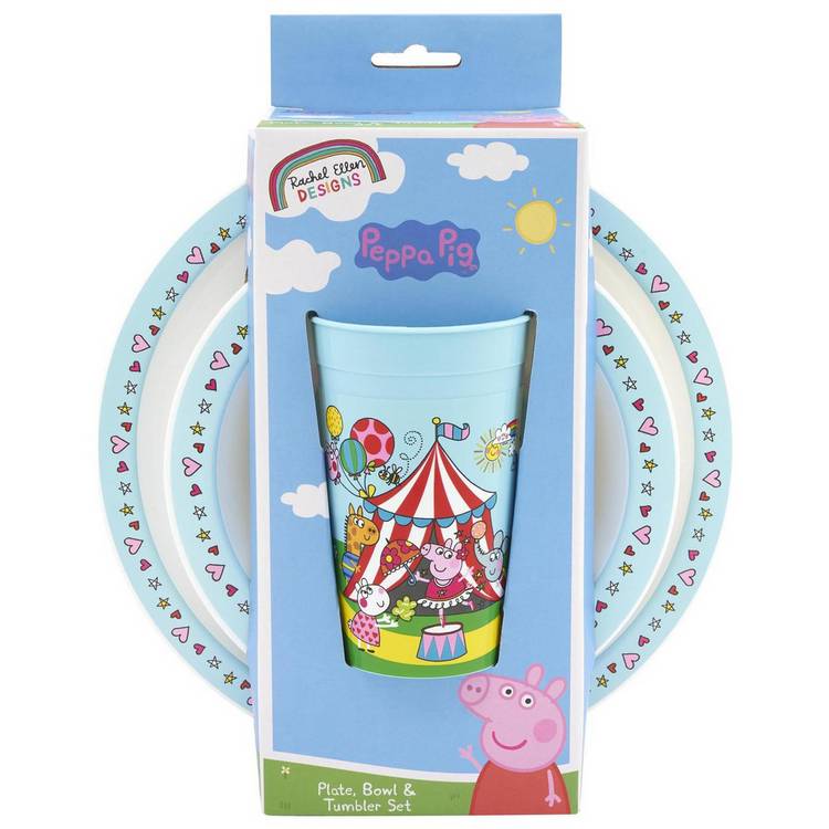 Peppa Pig kids dinner set blue (British brand)