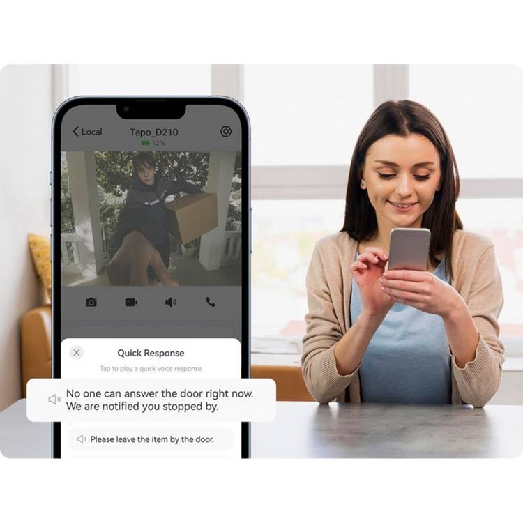 Tapo D210 2K video doorbell with chime, UK version