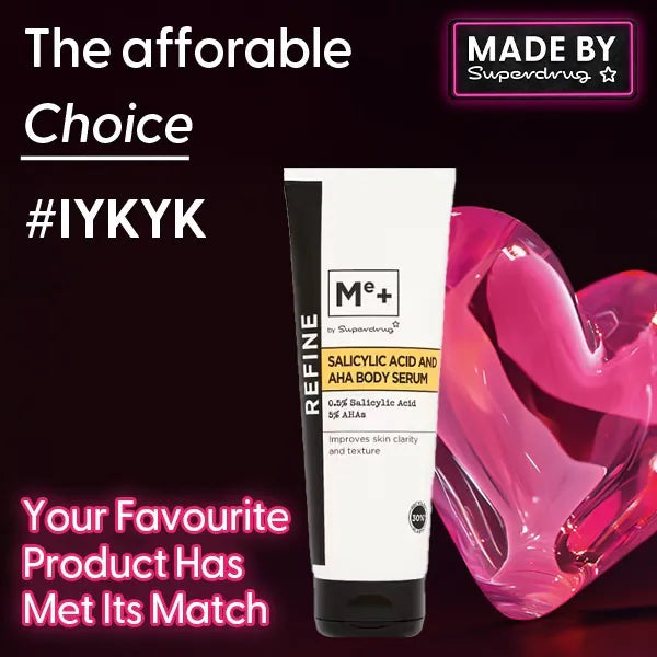 Me+ Salicylic Acid & AHA body serum, imported from the UK