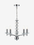 Dar Lighting Oleana 5-light ceiling fitting with crystal beads, imported from the UK