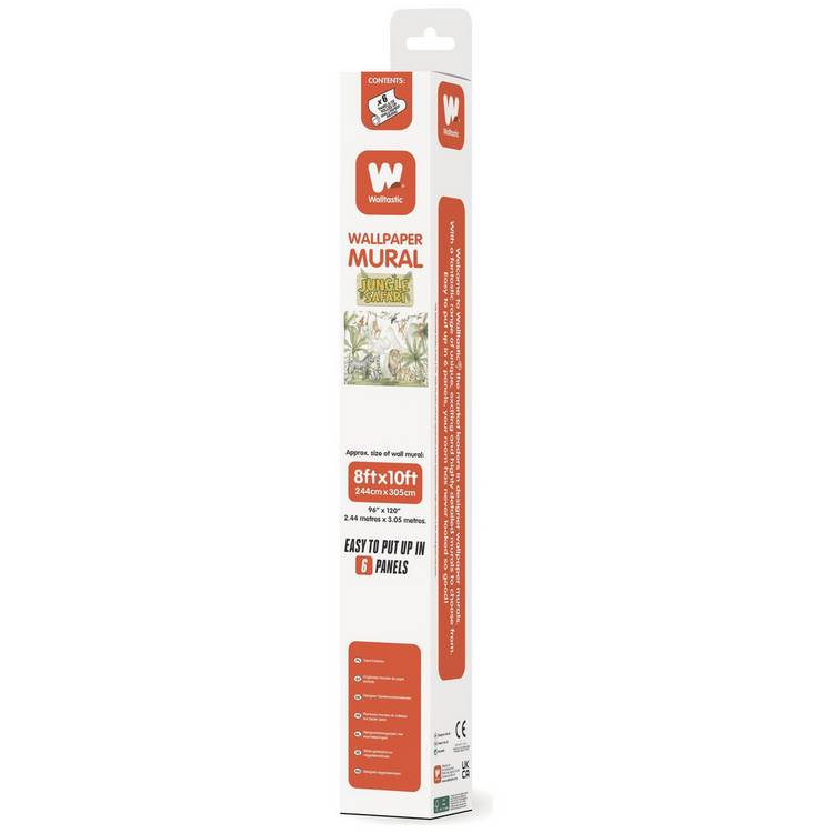 Walltastic Jungle Safari wall mural 8x10 ft, imported from the UK