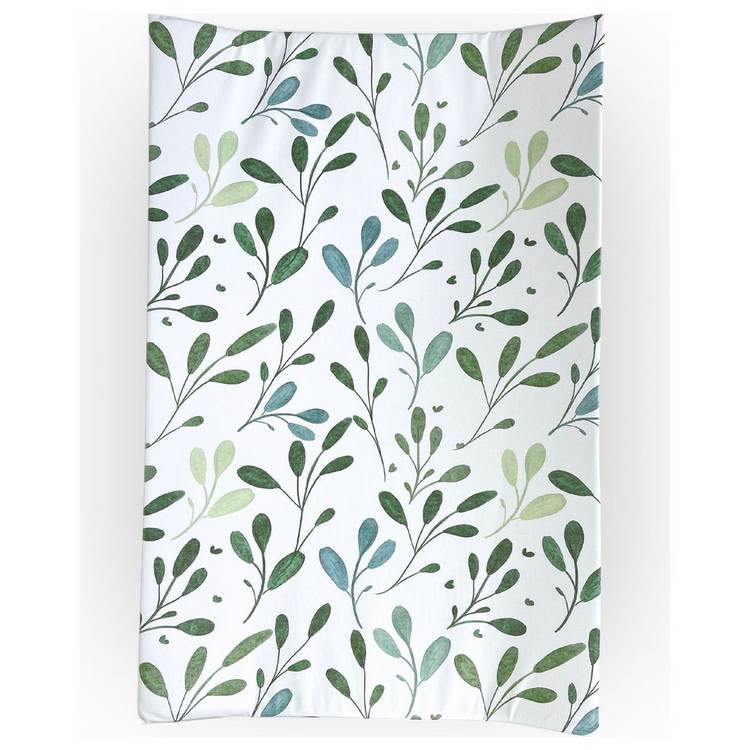 Clair De Lune wedge changing mat olive leaf print - British product