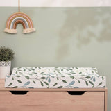 Clair De Lune wedge changing mat olive leaf print - British product