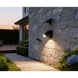 Black plastic solar sensor LED spot light, imported from the UK