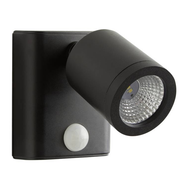Black plastic solar sensor LED spot light, imported from the UK