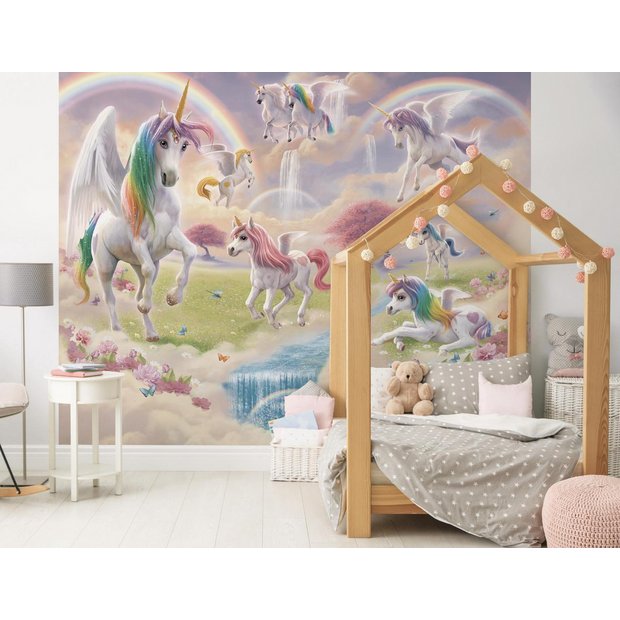 Walltastic Magical Unicorn wall mural 8ft x 10ft, UK version