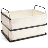 Habitat white wire storage basket with cream liner 14L (British brand)