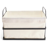 Habitat white wire storage basket with cream liner 14L (British brand)