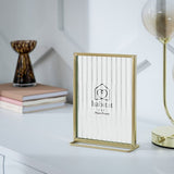 Habitat gold reeded glass picture frame 4x6, imported from the UK