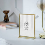 Habitat gold reeded glass picture frame 4x6, imported from the UK