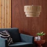 Argos Argos Home Salto Beige Rattan 3 Tier Lampshade - 40cm- Buy online at McGrocer