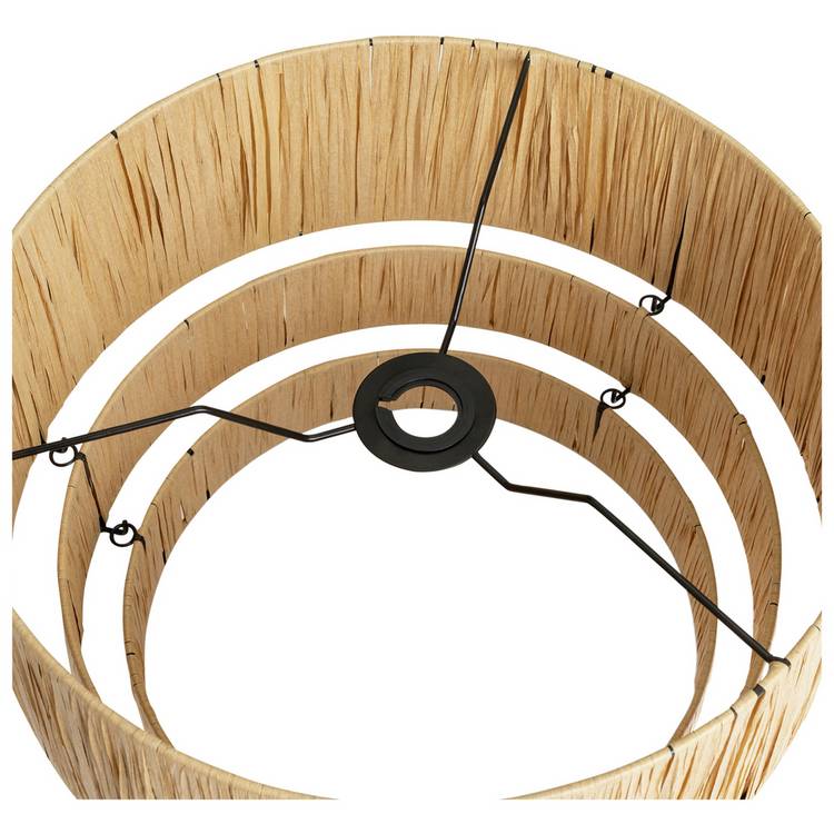 Argos Home beige rattan three-tier lampshade 40cm (British brand)