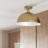 Argos Habitat Steel Mushroom Flush Ceiling Light - Brushed Brass- Buy online at McGrocer