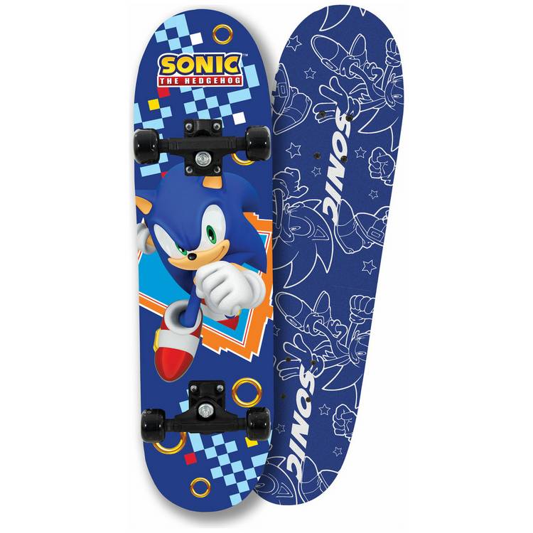 Sonic beginner skateboard with double kicktail deck, UK version