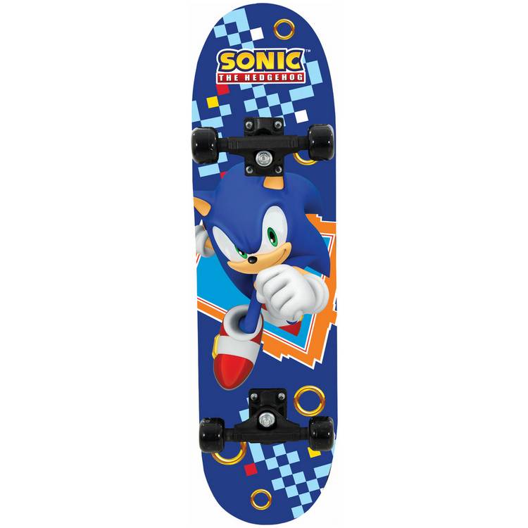 Sonic beginner skateboard with double kicktail deck, UK version